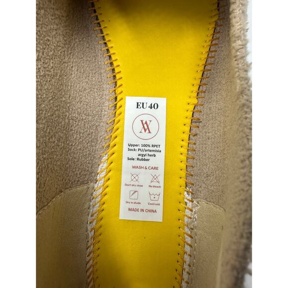 Vivaia Round Toe Terry Knit Loafers Latte Womens Size 40 (10) Flat Slip On - Picture 6 of 6